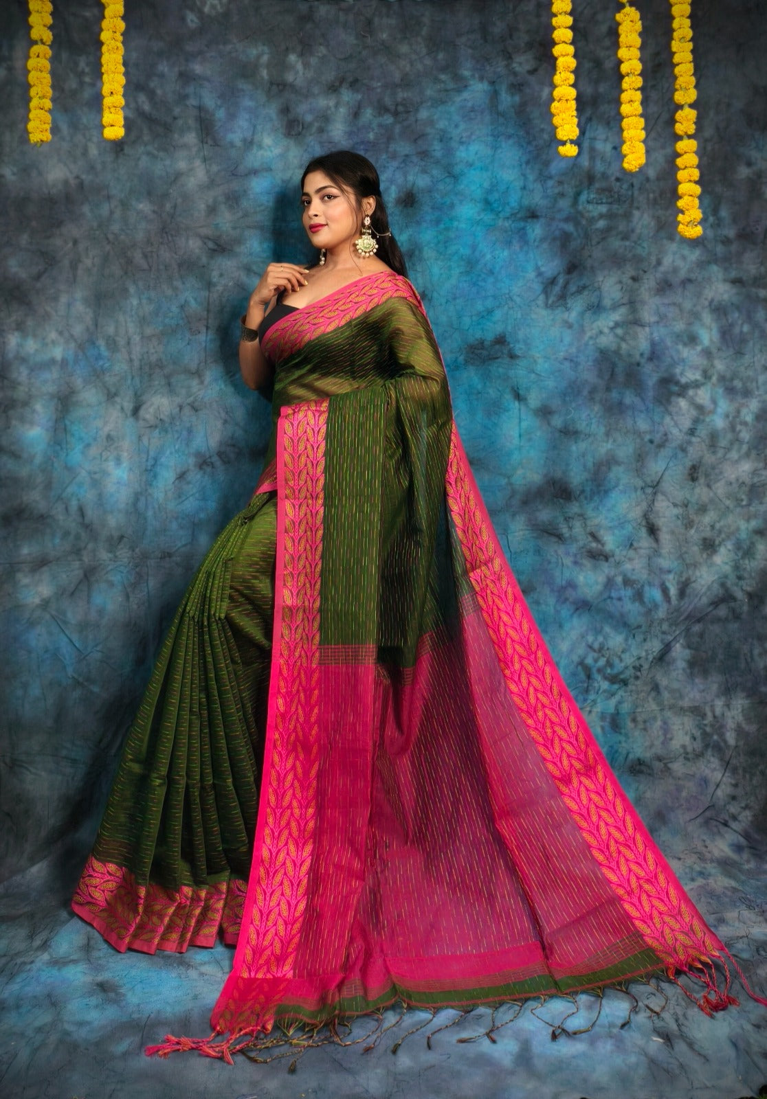 Handloom Kantha Stitch Saree