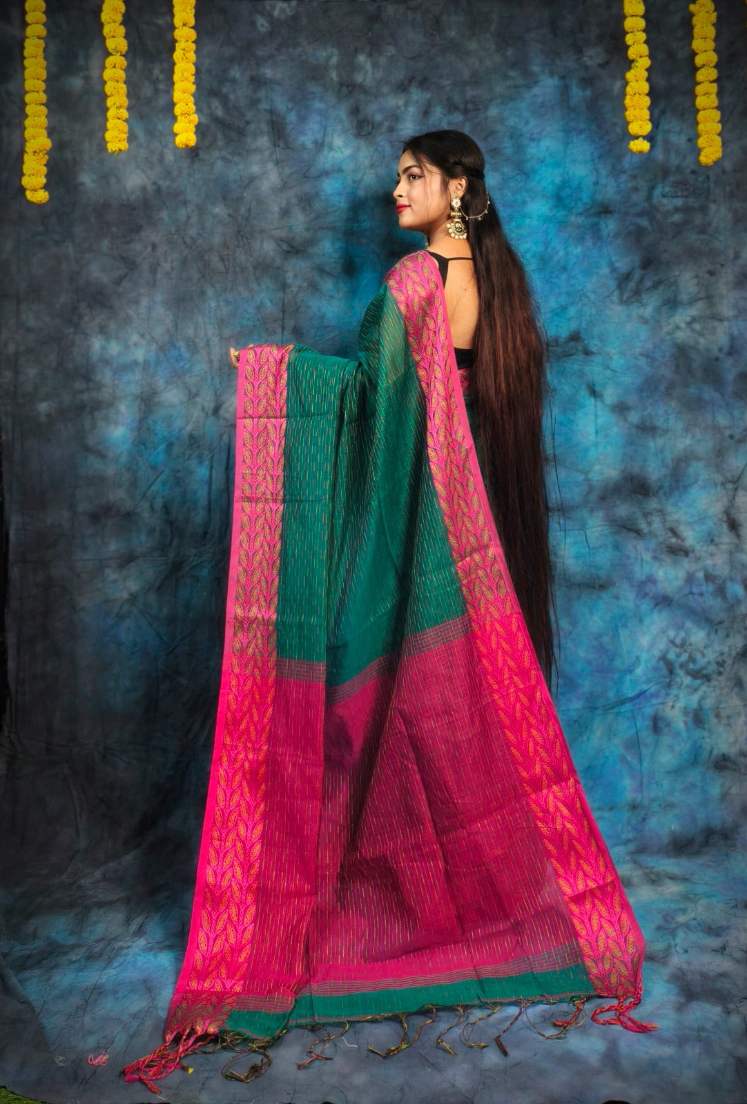 Handloom Kantha Stitch Saree