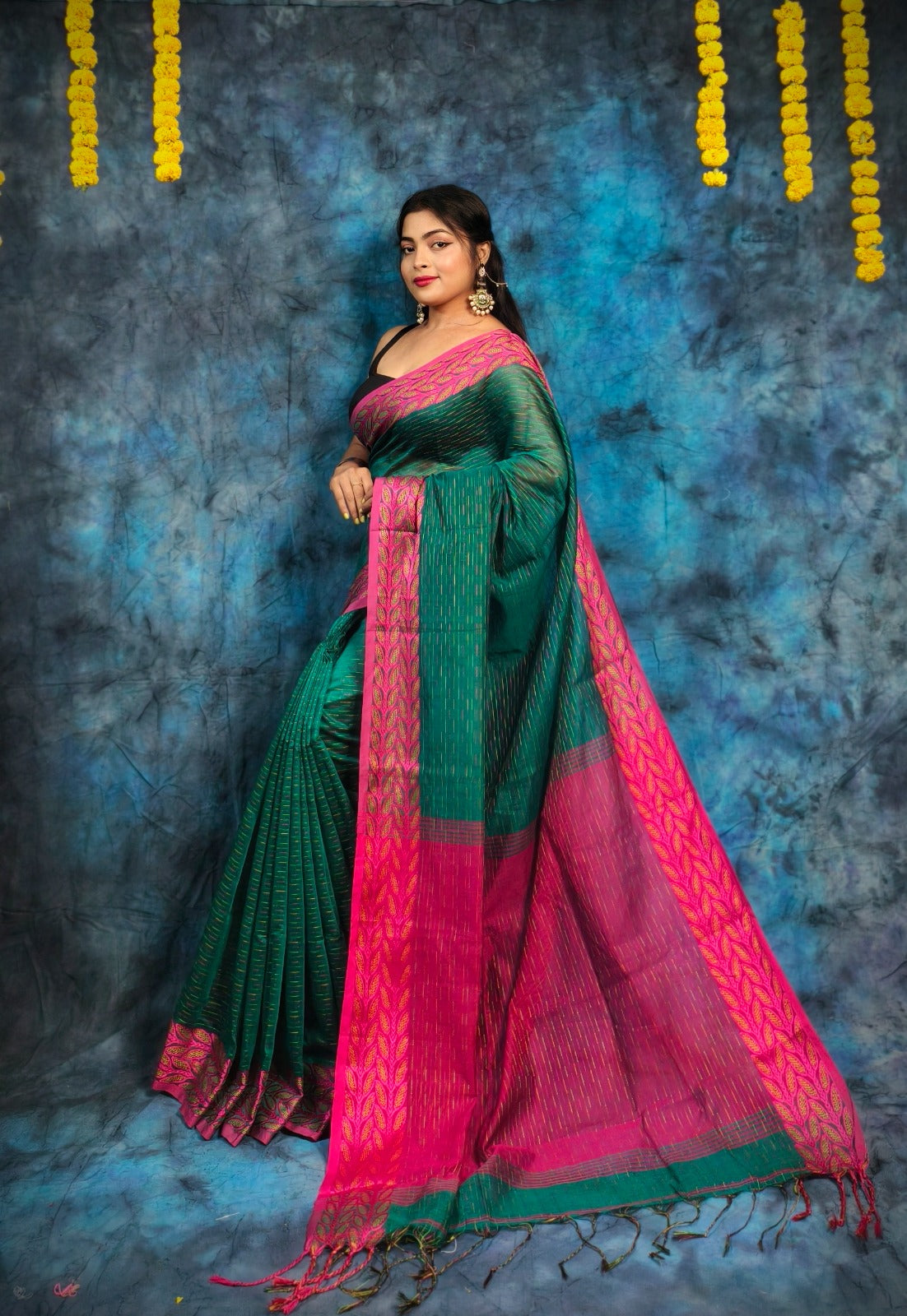 Handloom Kantha Stitch Saree