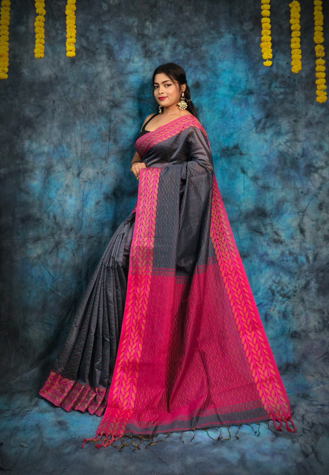 Handloom Kantha Stitch Saree