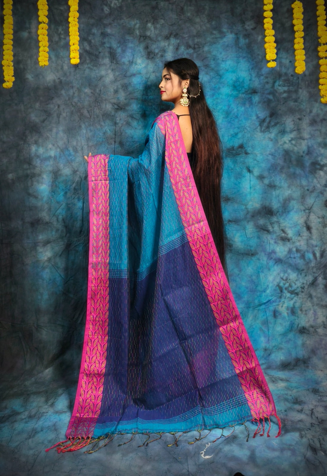 Handloom Kantha Stitch Saree