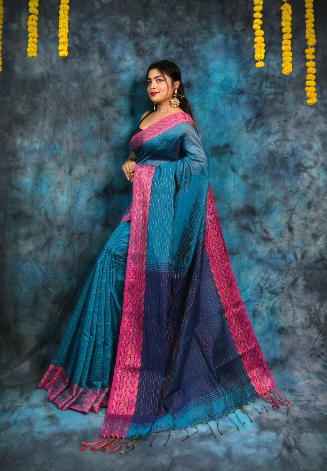 Handloom Kantha Stitch Saree