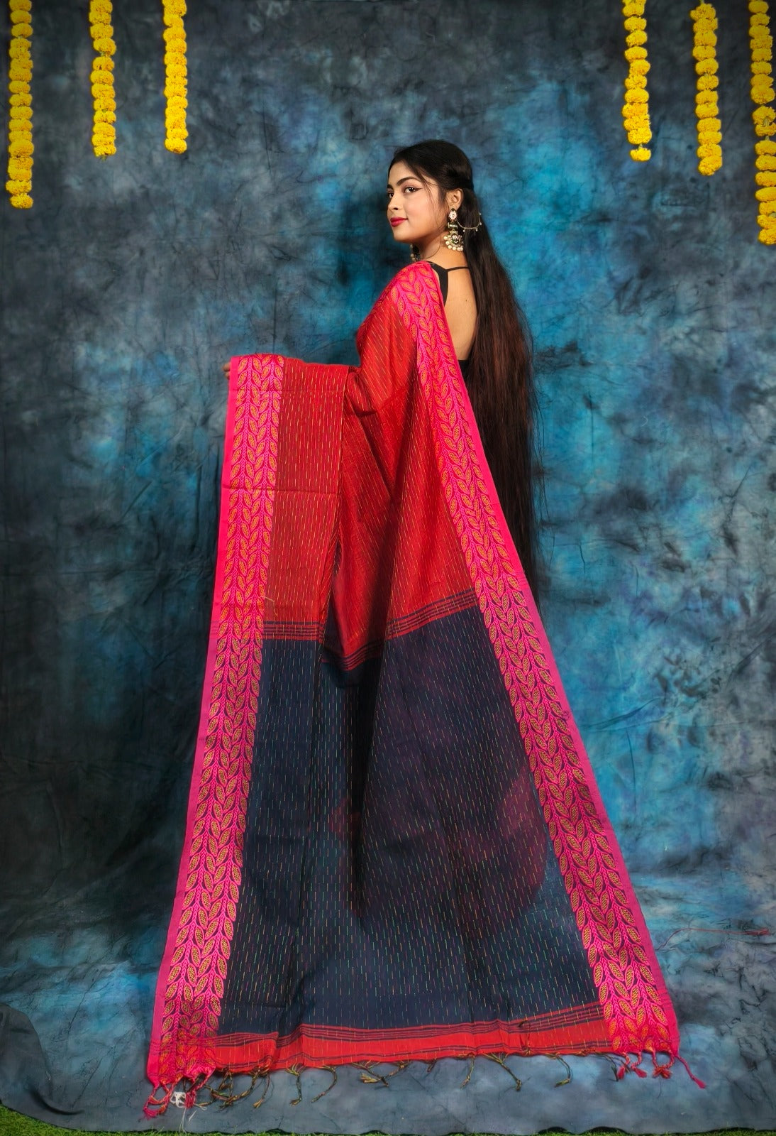 Handloom Kantha Stitch Saree