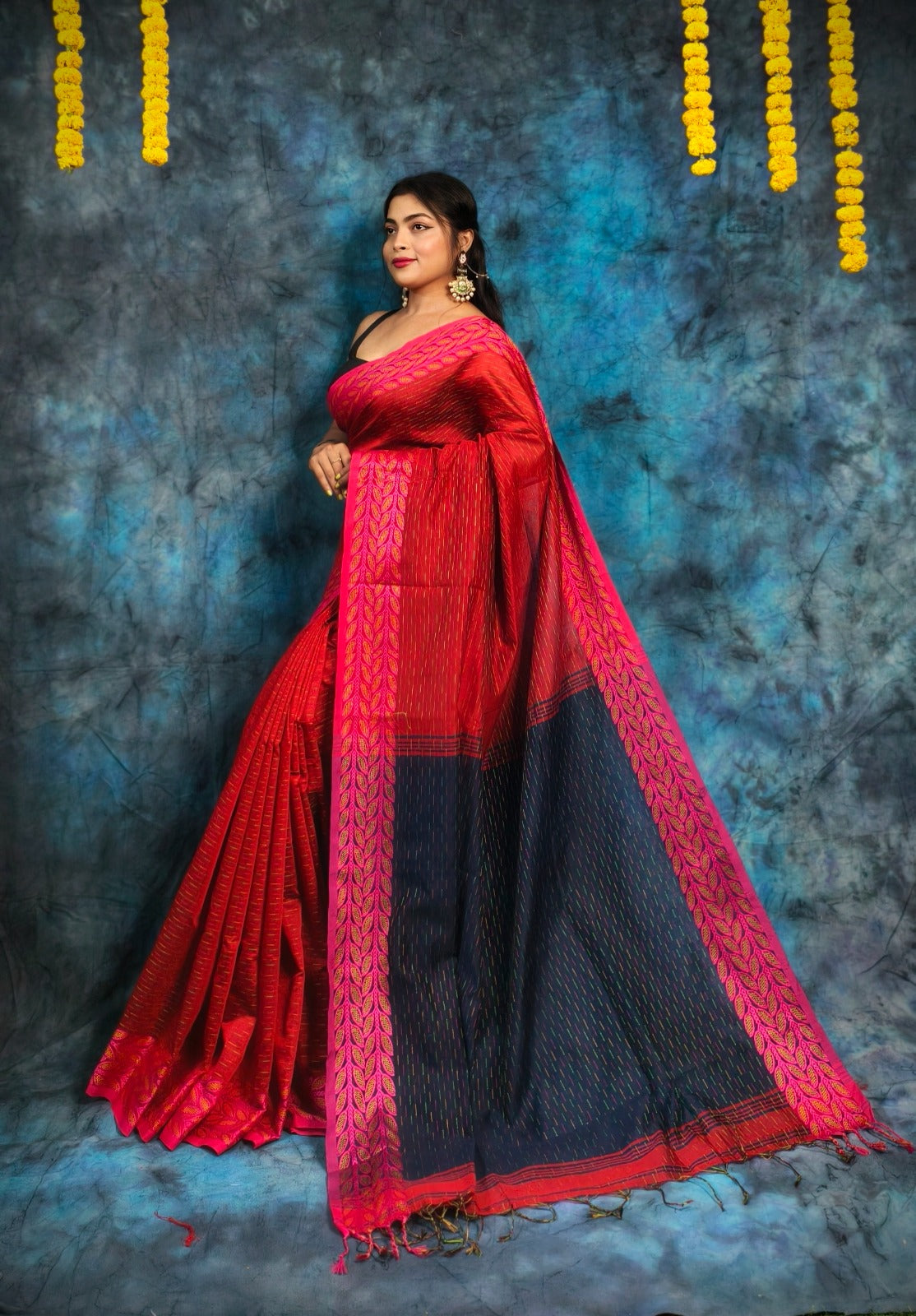 Handloom Kantha Stitch Saree
