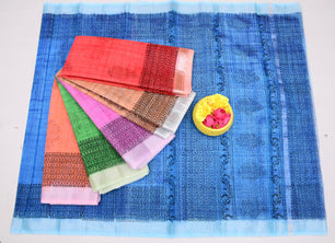 Kota Doria Hand Block Print Saree