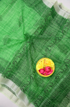 Kota Doria Hand Block Print Saree