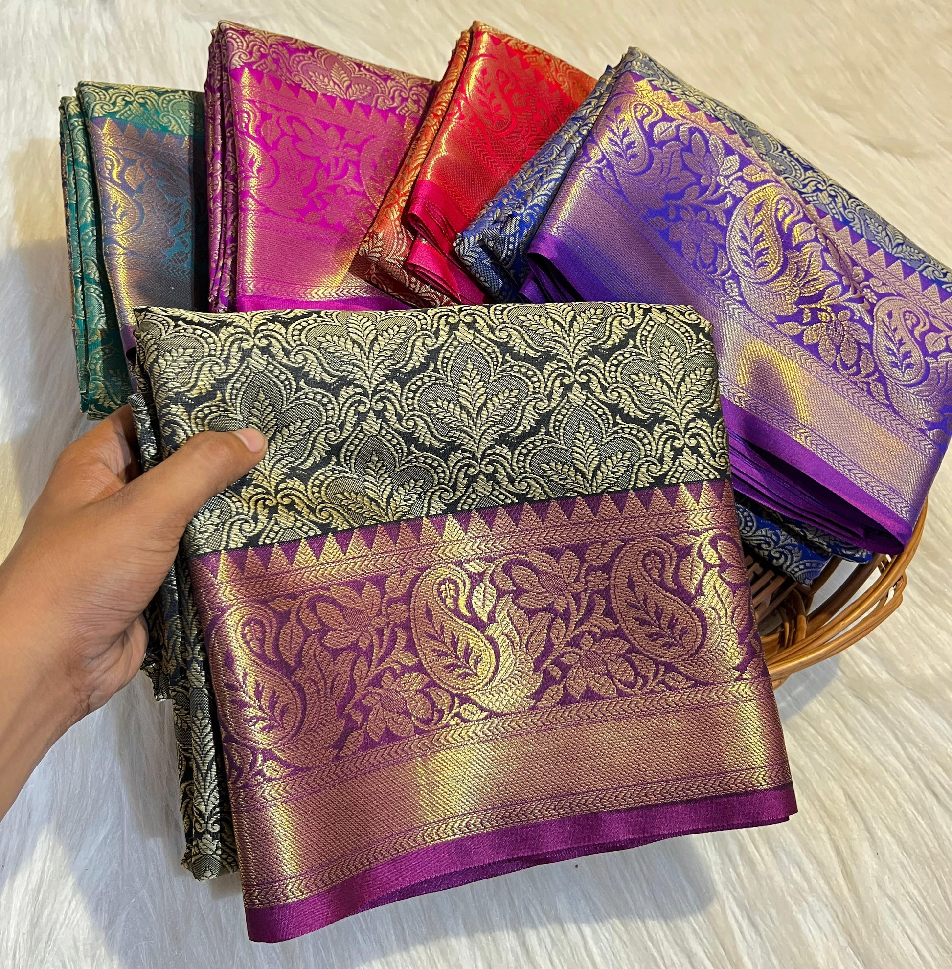 Katan Brocade Zari Tanchoi Saree