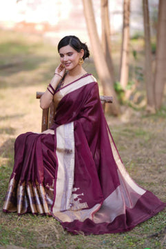 Banarasi Warm Silk Ganga Ghat Saree