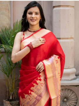 Banarasi Warm Silk Ganga Ghat Saree