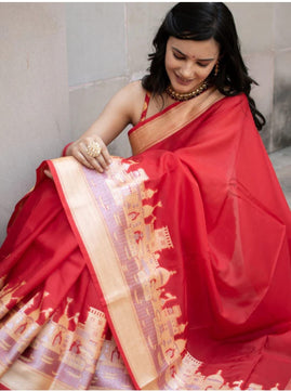 Banarasi Warm Silk Ganga Ghat Saree