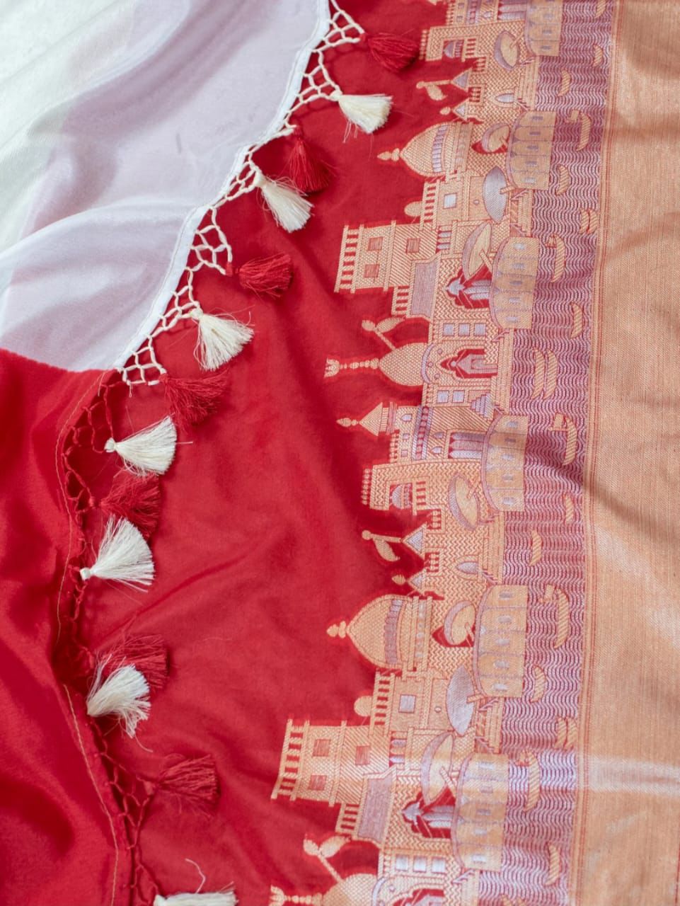 Banarasi Warm Silk Ganga Ghat Saree