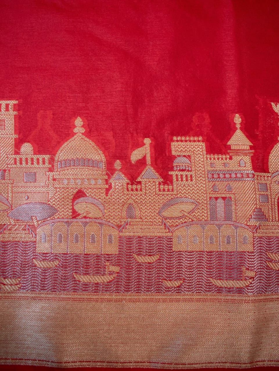 Banarasi Warm Silk Ganga Ghat Saree