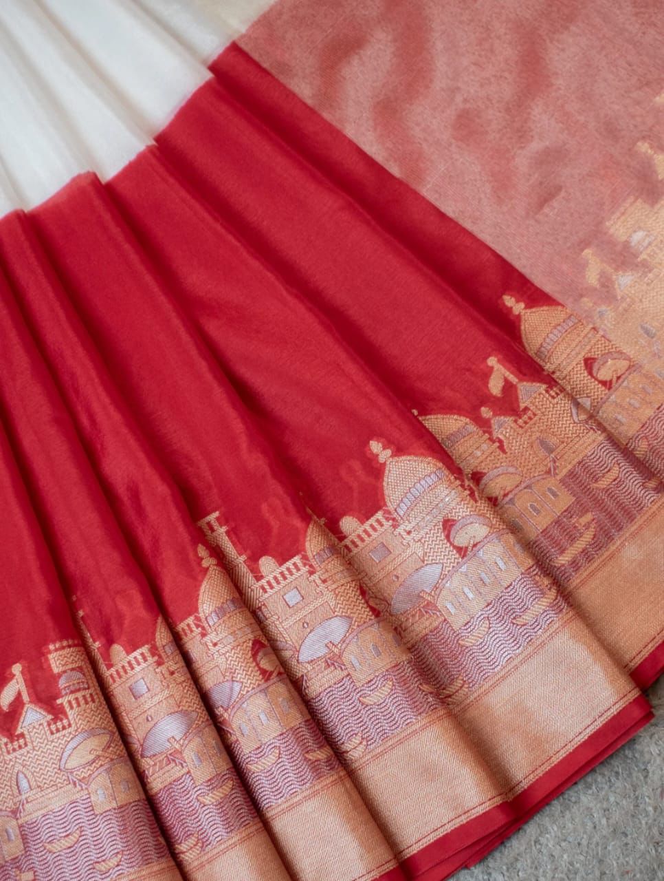 Banarasi Warm Silk Ganga Ghat Saree