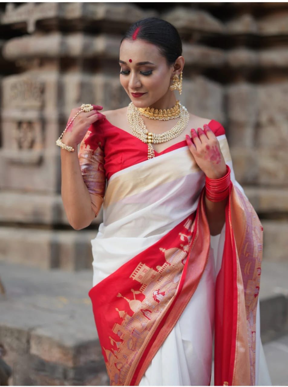 Banarasi Warm Silk Ganga Ghat Saree