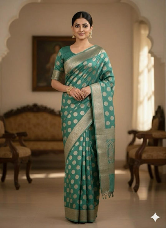 Green Mashru Silk Saree