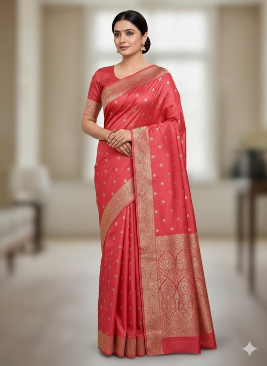 Pink Mashru Silk Saree
