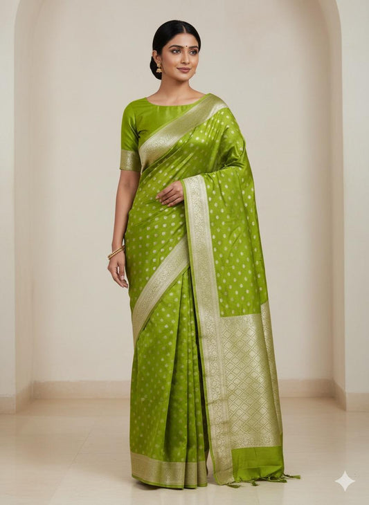 Green Mashru Silk Saree