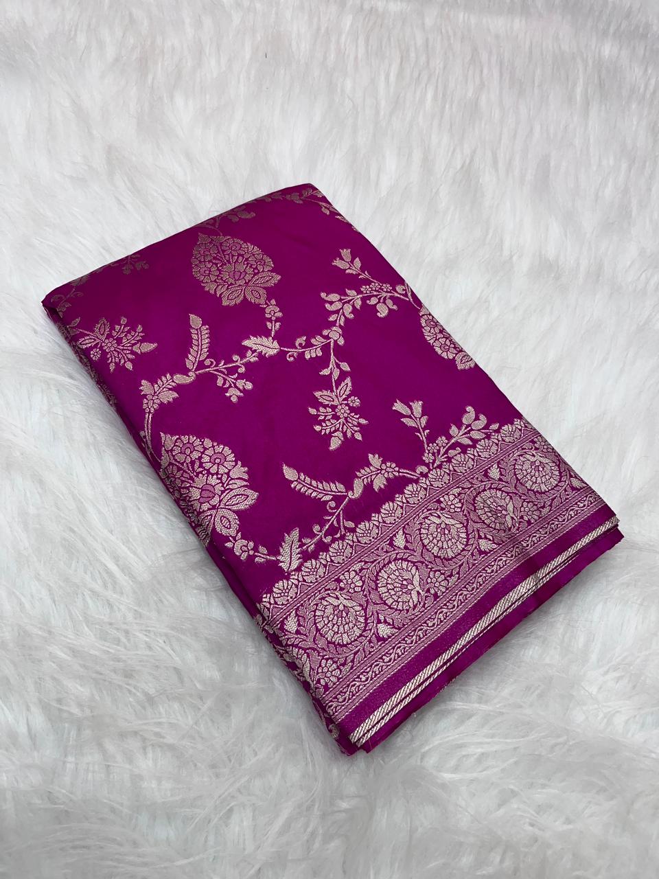 Katan Georgette Silk Saree