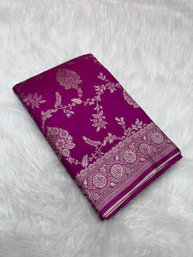 Katan Georgette Silk Saree