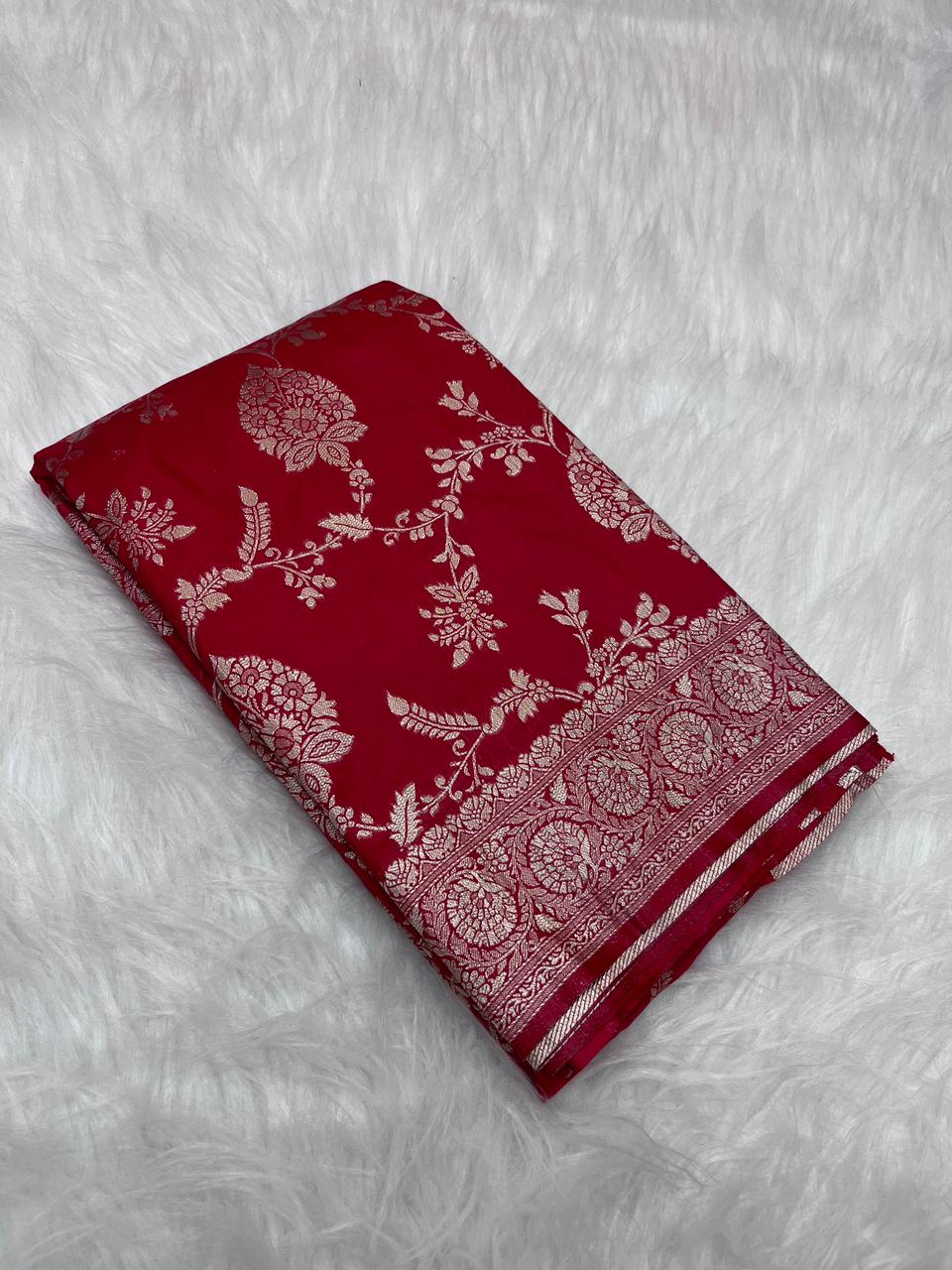 Katan Georgette Silk Saree
