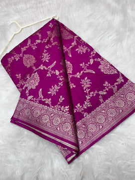 Katan Georgette Silk Saree