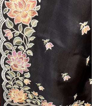 Kora Organza Saree with Embroidery Work