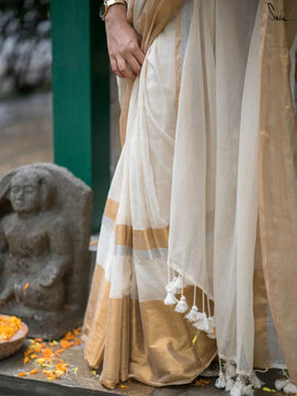 Cotton Saree with Zari Work