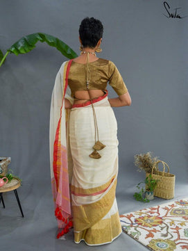 Cotton Saree with Zari Work