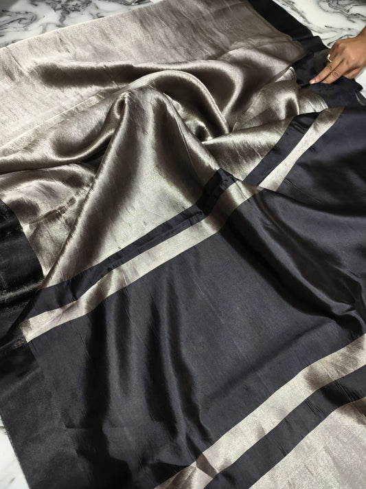 Exclusive Banarasi Soft Tissue Plain Silk Saree