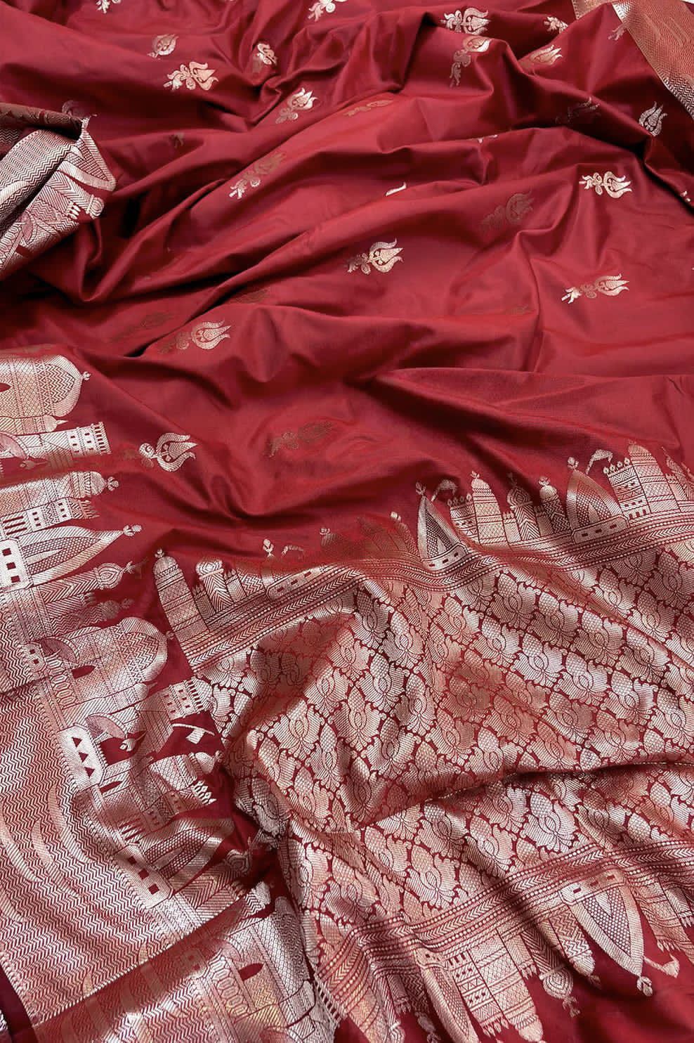 Double Katan Soft Silk Saree