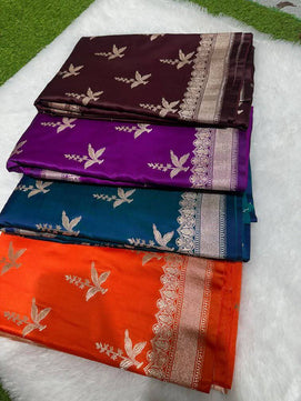 Banarasi Katan Mashru Silk Soft Saree