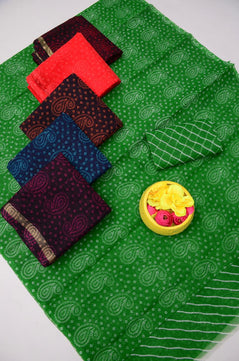 Kota Doria Bandhej Leheriya Saree