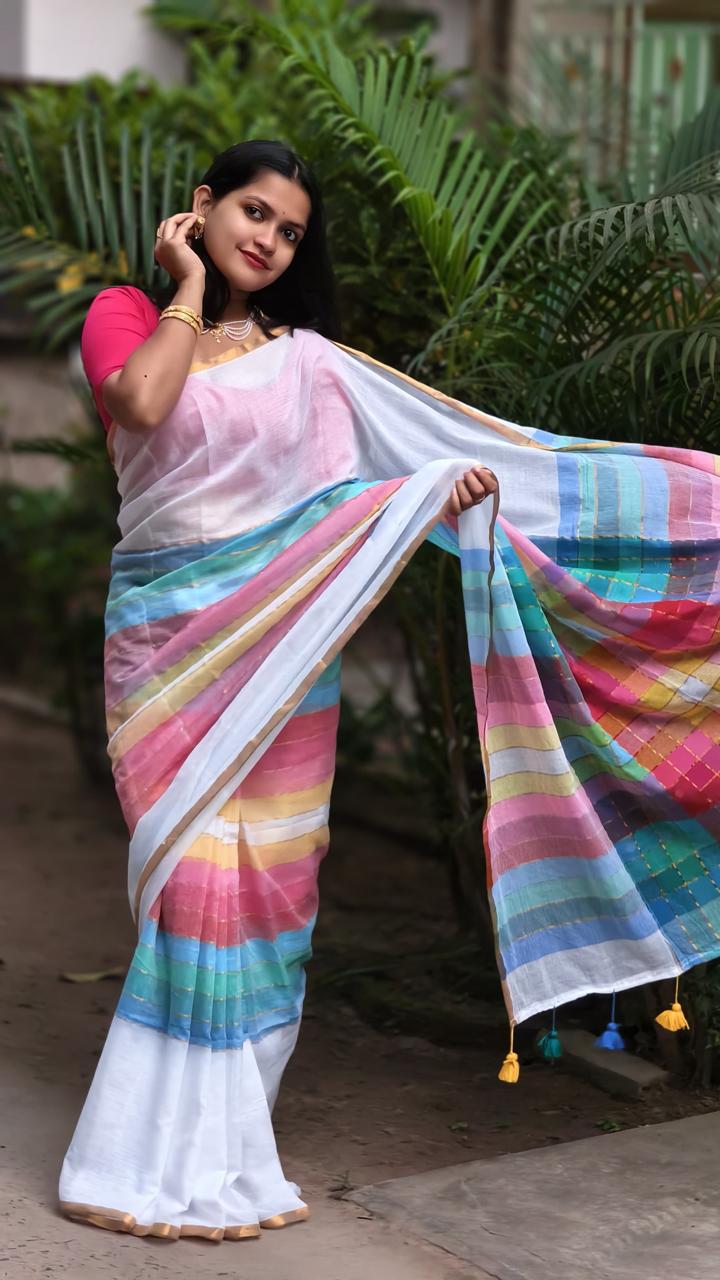 Mulmul Cotton Saree