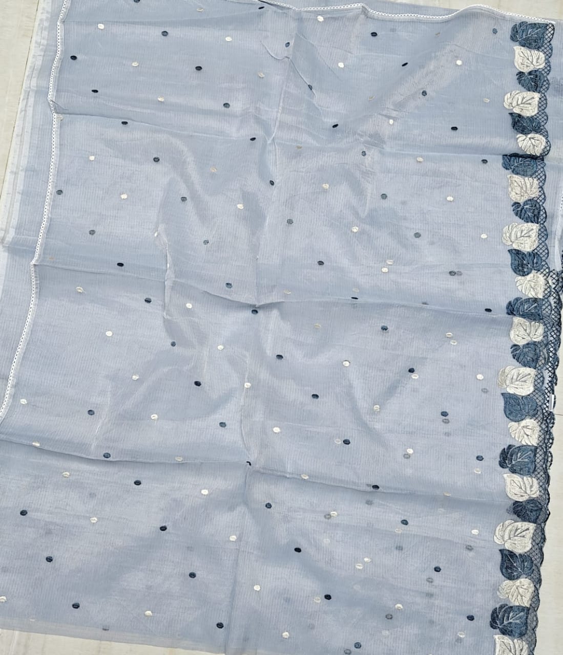 Cotton Kota Embroidery Work Saree