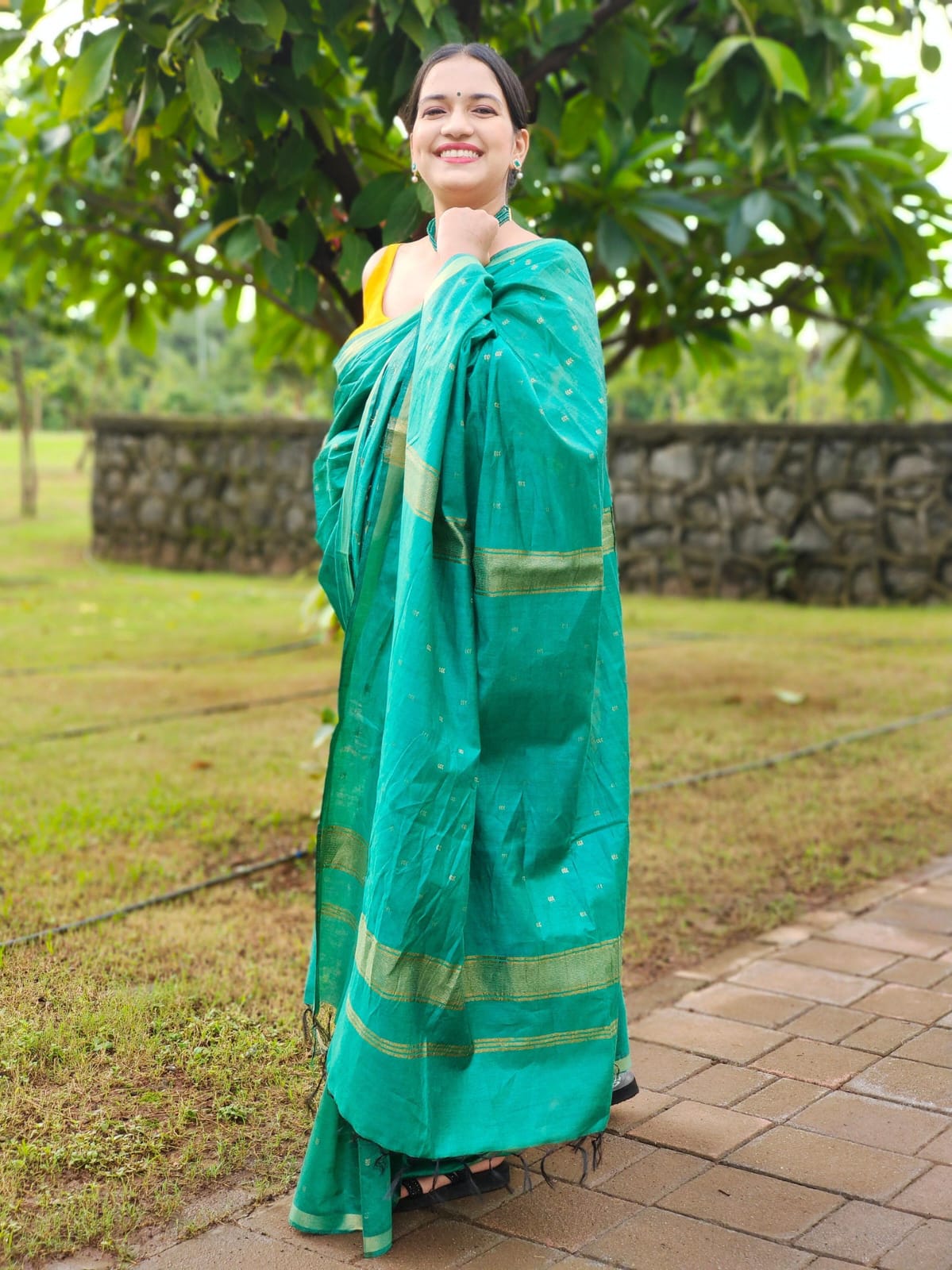 Mangalagiri Saree with Zari Border