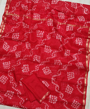 Kota Pure Silk Hand Bandhej Saree