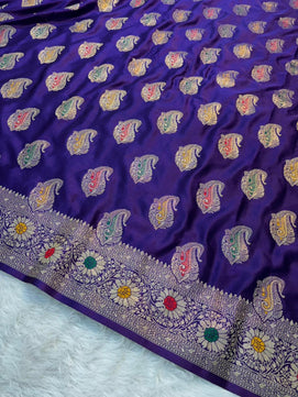 Mashru Minakari Silk Saree