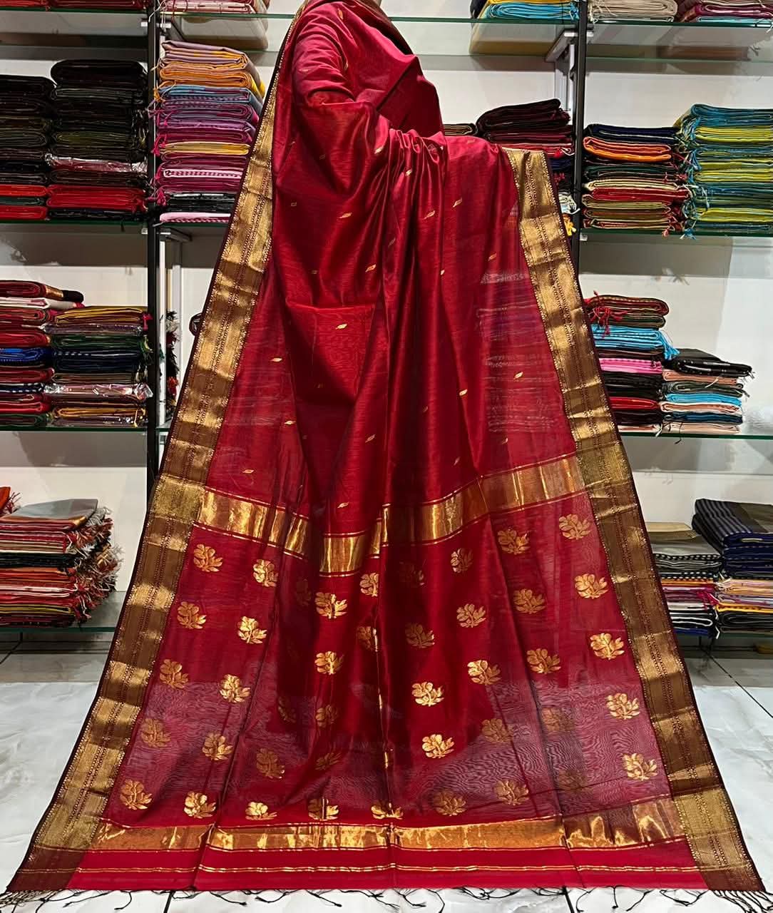 Maheshwari Cotton Silk Saree