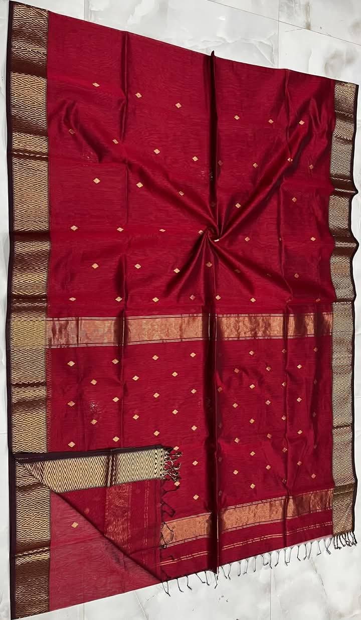 Maheshwari Cotton Silk Handloom Saree