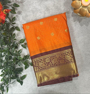 Katan Check Buti Work Sare