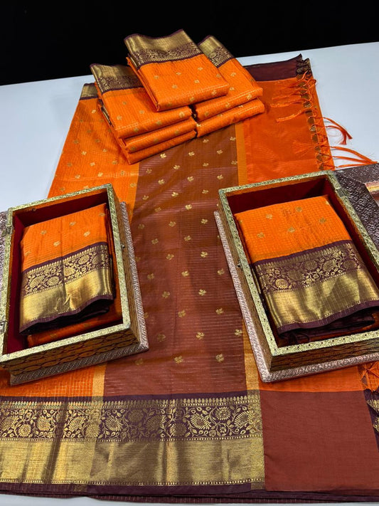 Katan Check Buti Work Sare