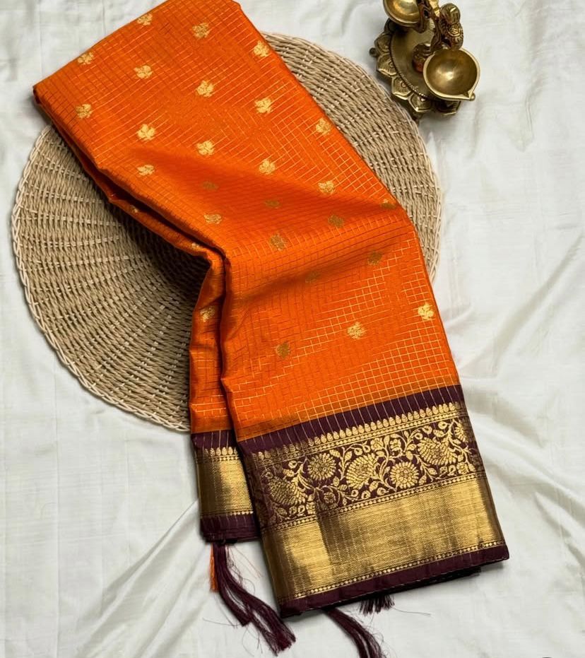 Katan Check Buti Work Sare