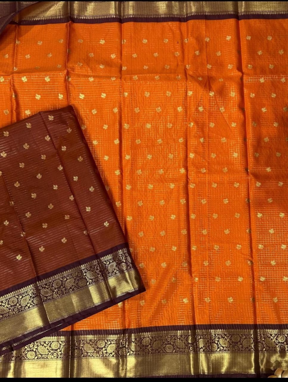 Katan Check Buti Work Sare