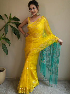 Muslin Organza Jamdani Saree