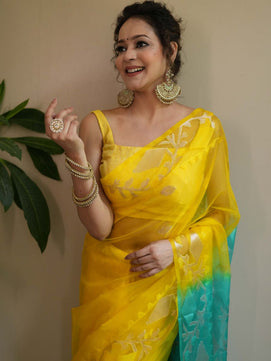 Muslin Organza Jamdani Saree