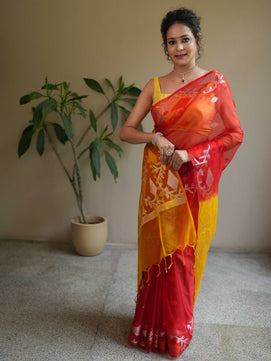 Muslin Organza Jamdani Saree