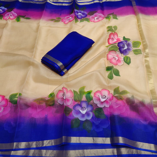 Kota Doria Pure Silk Saree