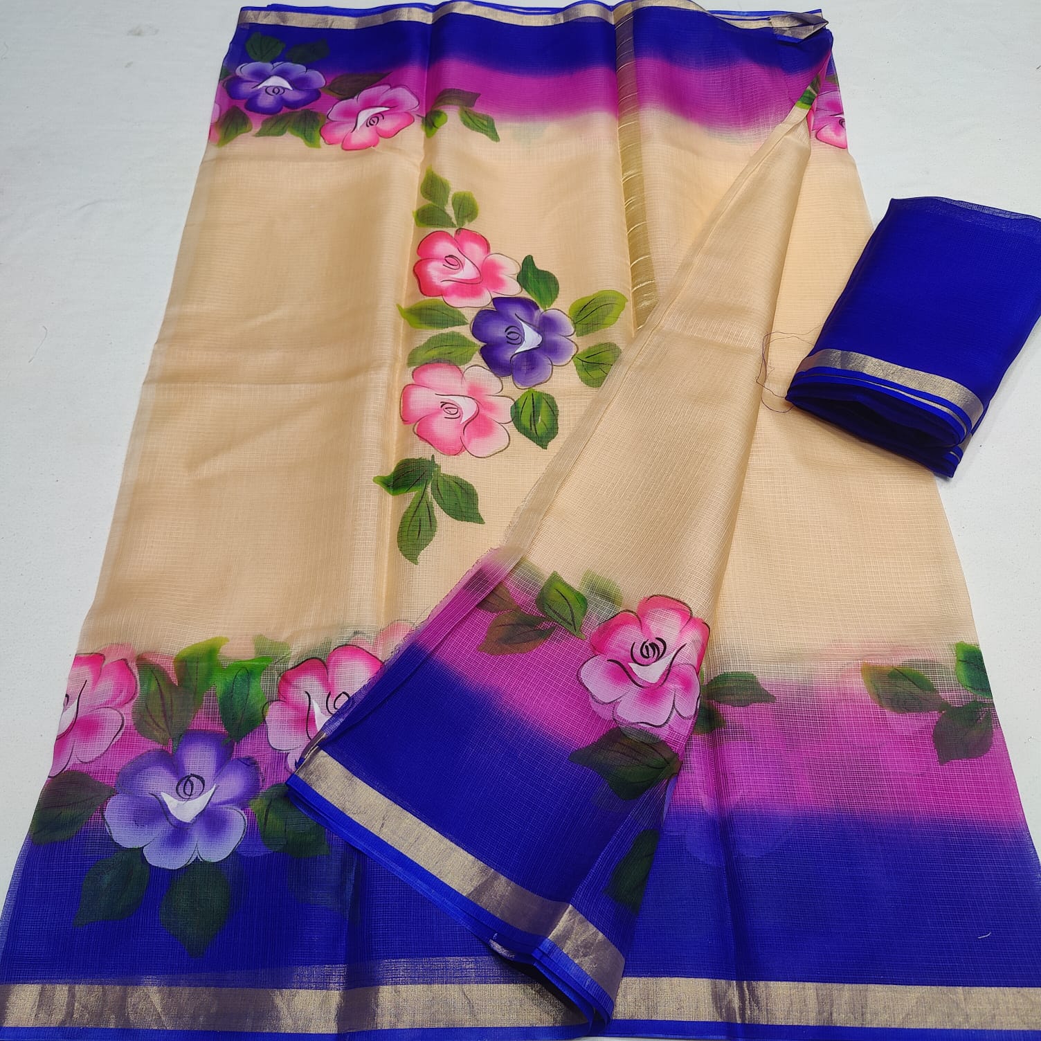 Kota Doria Pure Silk Saree