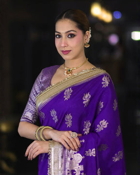 Premium Katan Silk Saree with Lace Work