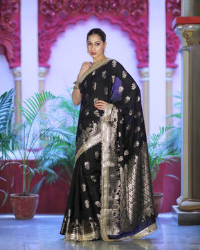 Premium Katan Silk Saree with Lace Work